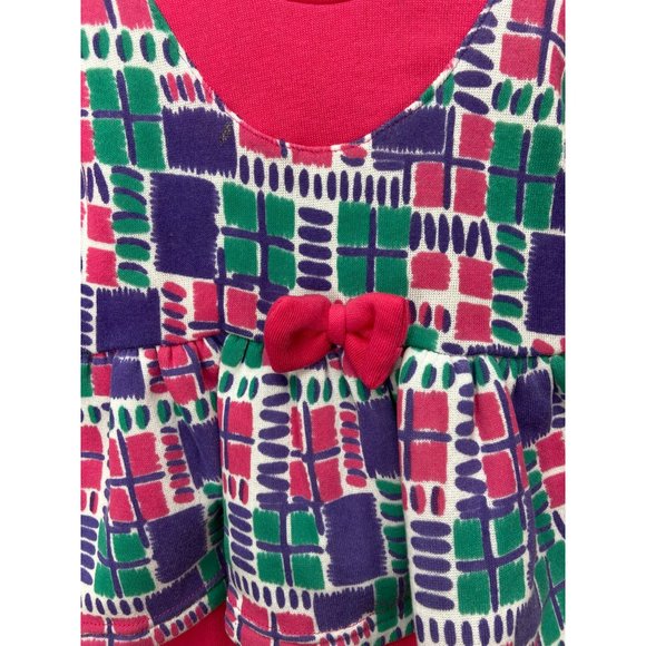 Celebrity Kids Multicolor Top Pink Bottoms Patch On Sleeves 12 Months 2 Piece Se - Picture 7 of 10